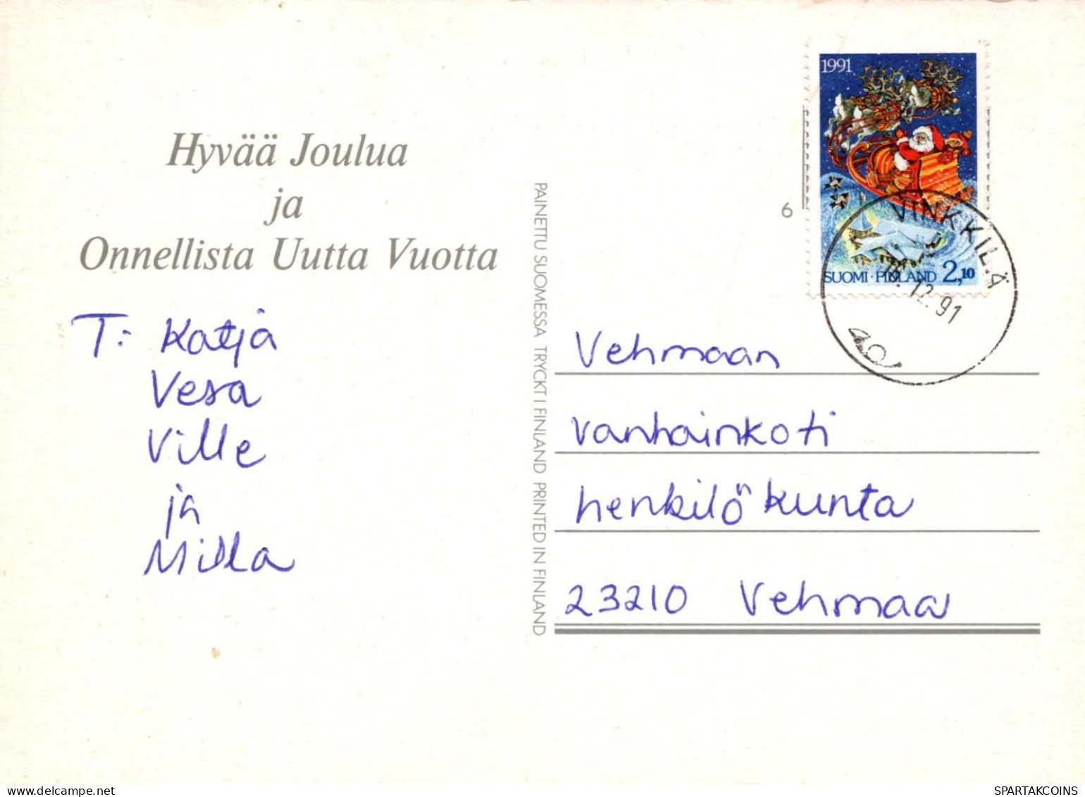 Feliz Año Navidad NIÑOS Vintage Tarjeta Postal CPSM #PBM211.ES - Neujahr