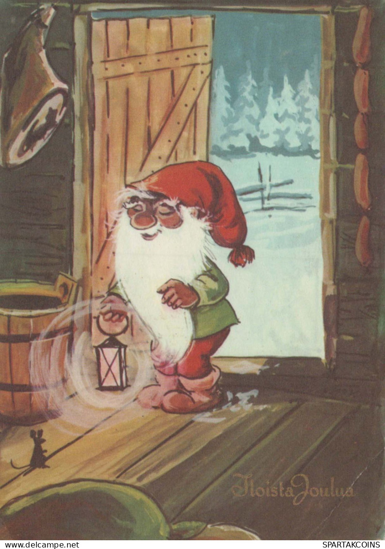 PAPÁ NOEL Feliz Año Navidad Vintage Tarjeta Postal CPSM #PBL445.ES - Santa Claus