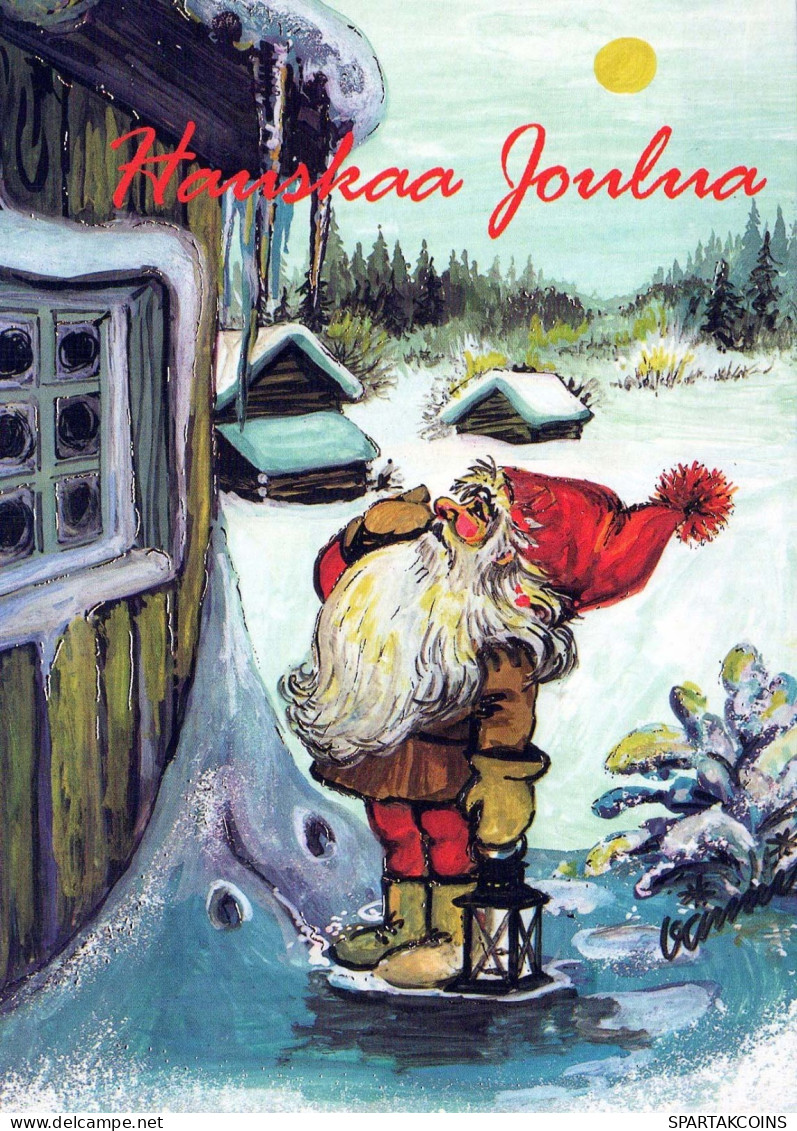 PAPÁ NOEL Feliz Año Navidad Vintage Tarjeta Postal CPSM #PBL190.ES - Santa Claus