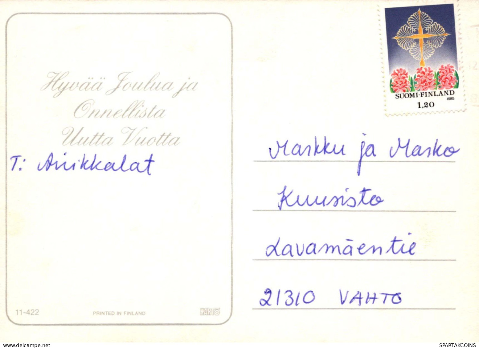 Feliz Año Navidad VELA Vintage Tarjeta Postal CPSM #PAZ427.ES - Anno Nuovo
