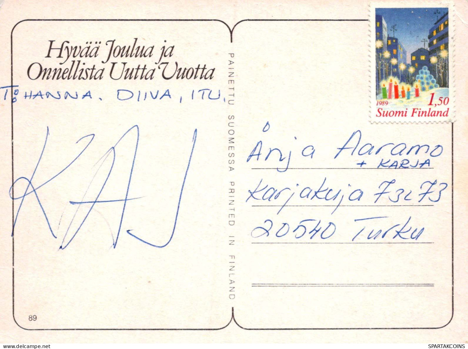 Feliz Año Navidad IGLESIA Vintage Tarjeta Postal CPSM #PAY386.ES - Anno Nuovo