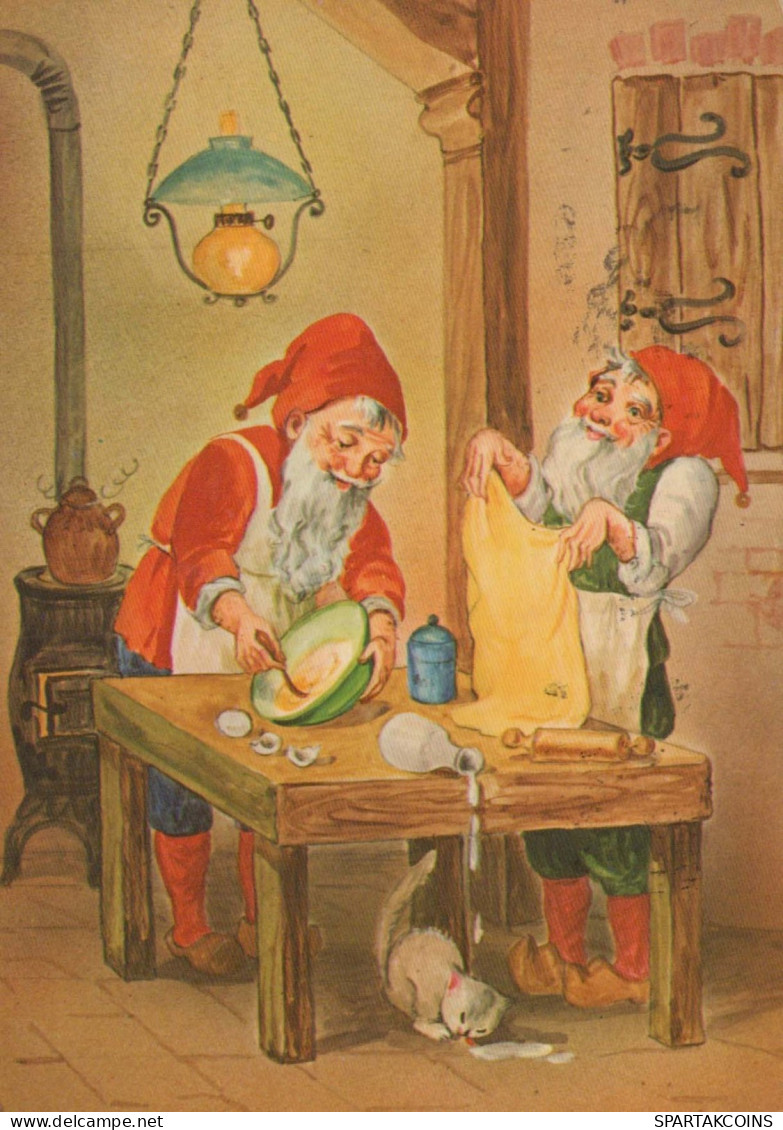 Feliz Año Navidad GNOMO Vintage Tarjeta Postal CPSM #PAY137.ES - New Year