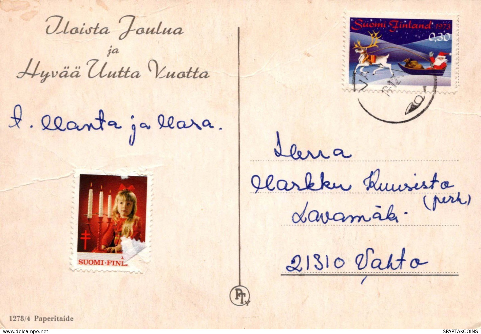 Feliz Año Navidad NIÑOS Vintage Tarjeta Postal CPSM #PAY070.ES - Anno Nuovo