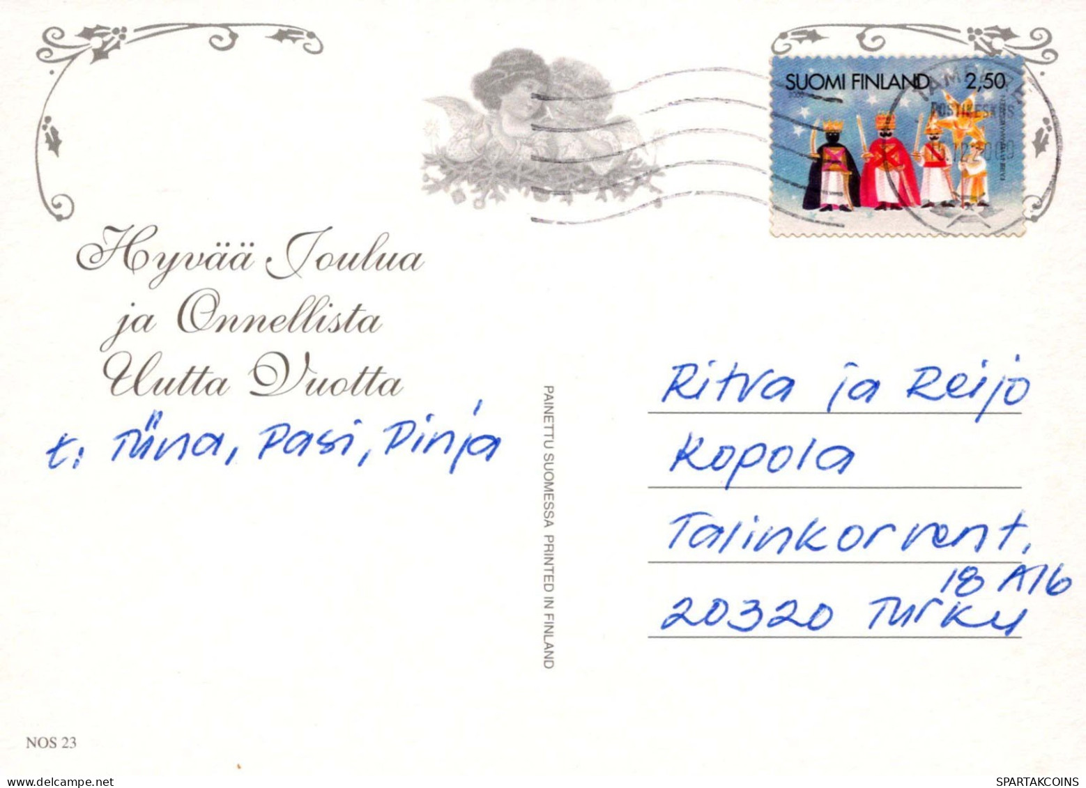 Feliz Año Navidad CAMPANA Vintage Tarjeta Postal CPSM #PAT213.ES - New Year