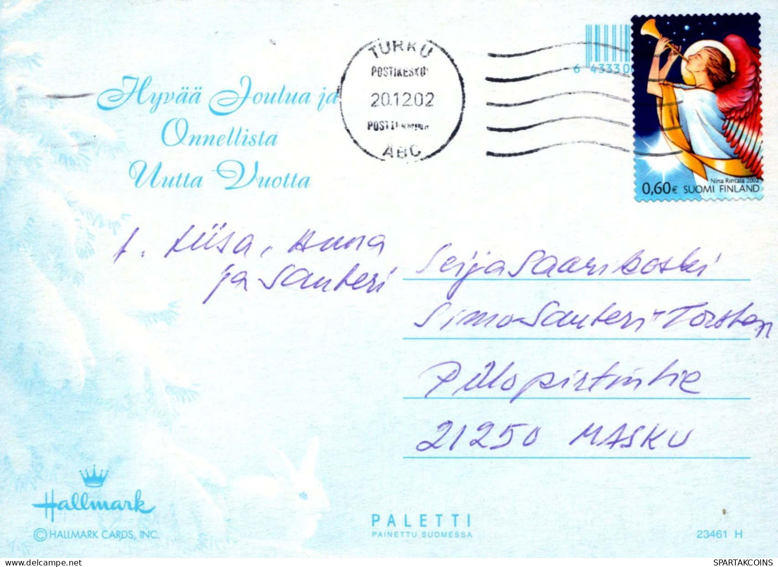 Feliz Año Navidad CABALLO Vintage Tarjeta Postal CPSM #PAS963.ES - Neujahr