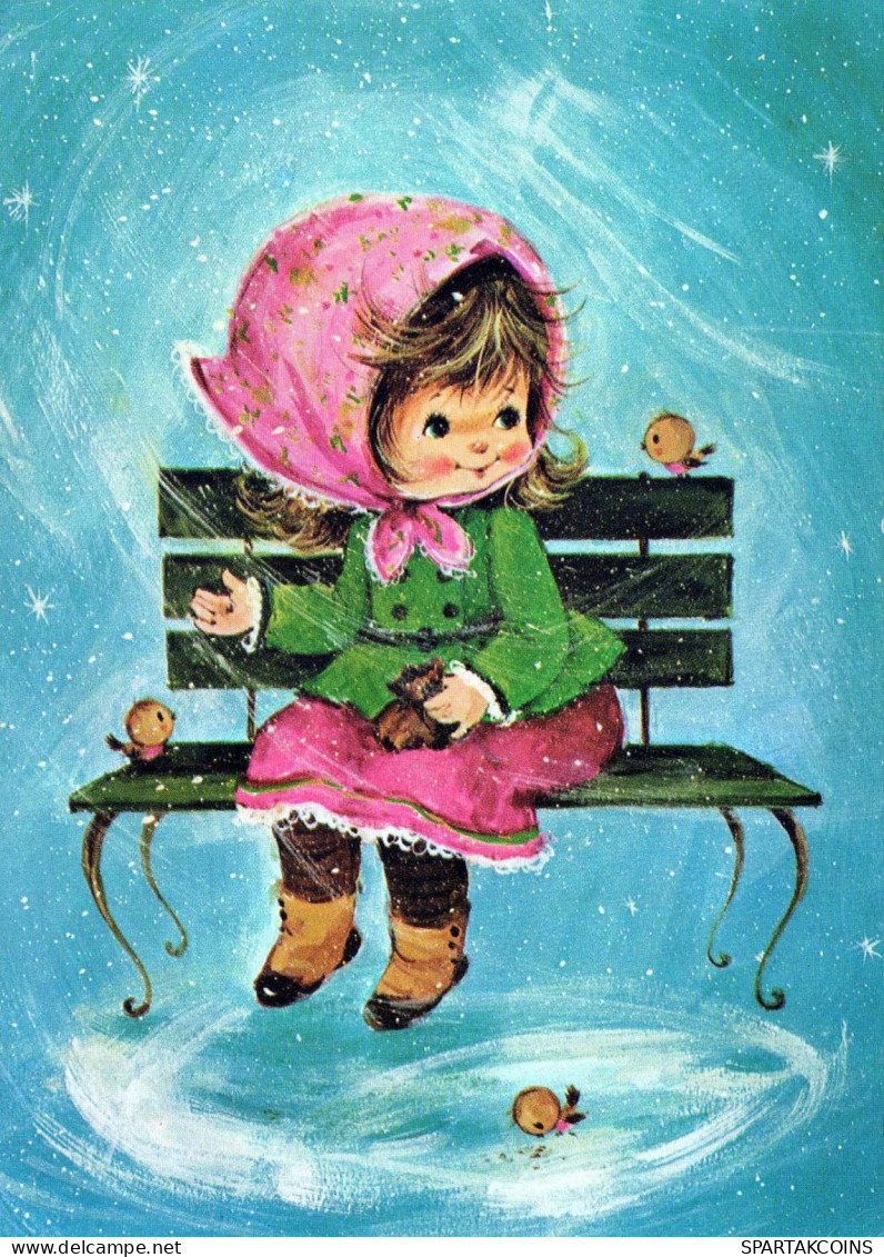 Feliz Año Navidad NIÑOS Vintage Tarjeta Postal CPSM #PAS779.ES - Neujahr