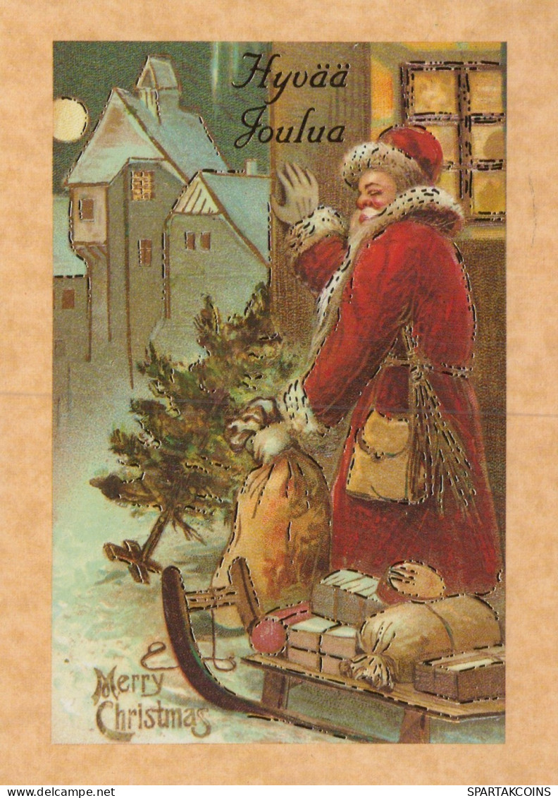 PAPÁ NOEL NAVIDAD Fiesta Vintage Tarjeta Postal CPSM #PAK853.ES - Santa Claus