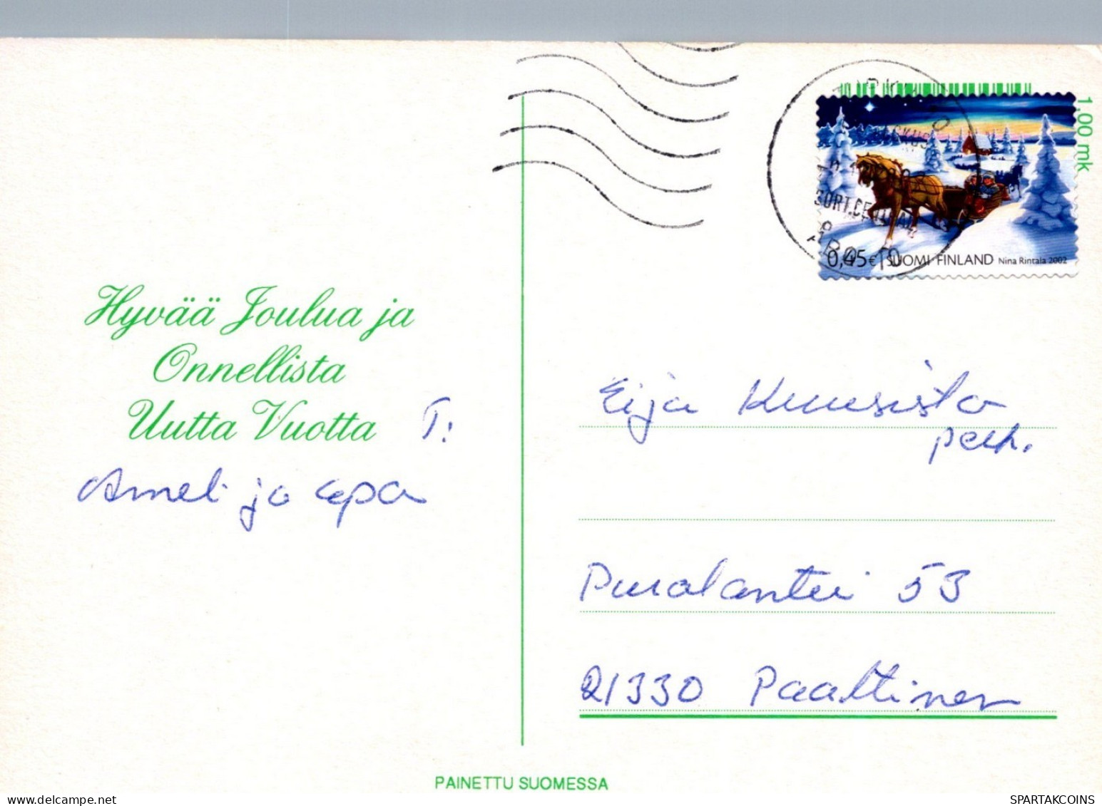 PAPÁ NOEL NAVIDAD Fiesta Vintage Tarjeta Postal CPSM #PAJ883.ES - Santa Claus