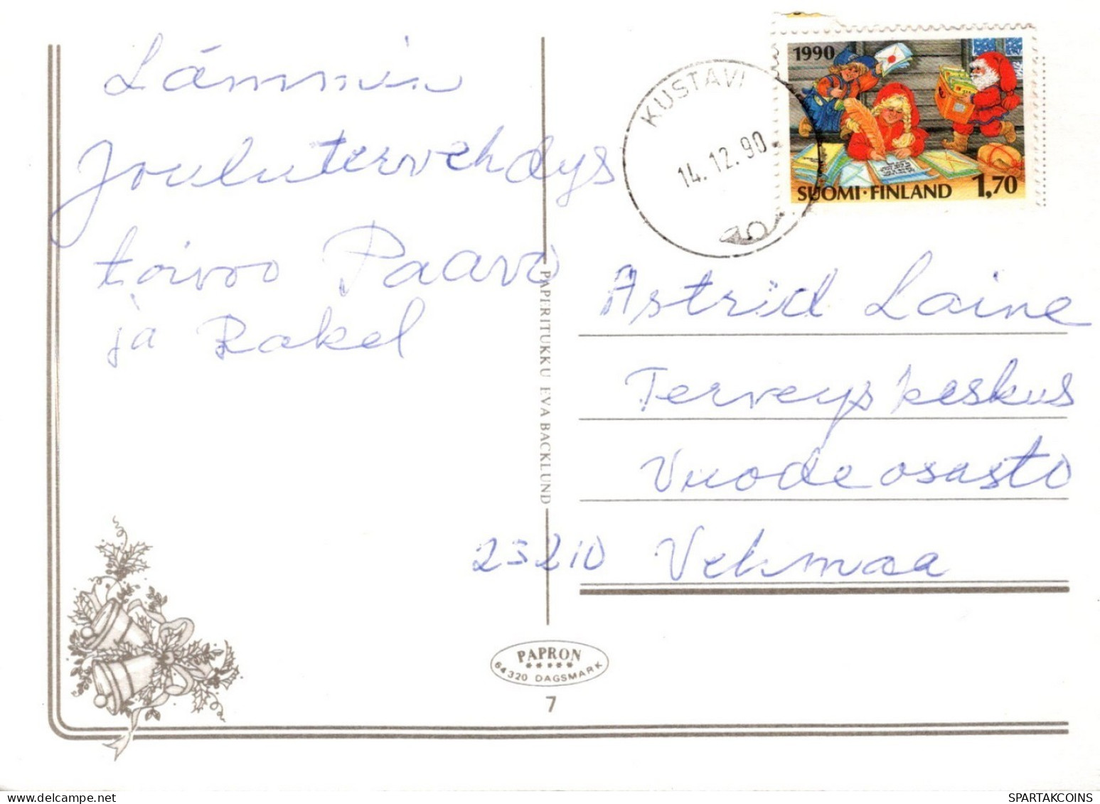 ÁNGEL NAVIDAD Vintage Tarjeta Postal CPSM #PAH769.ES - Anges