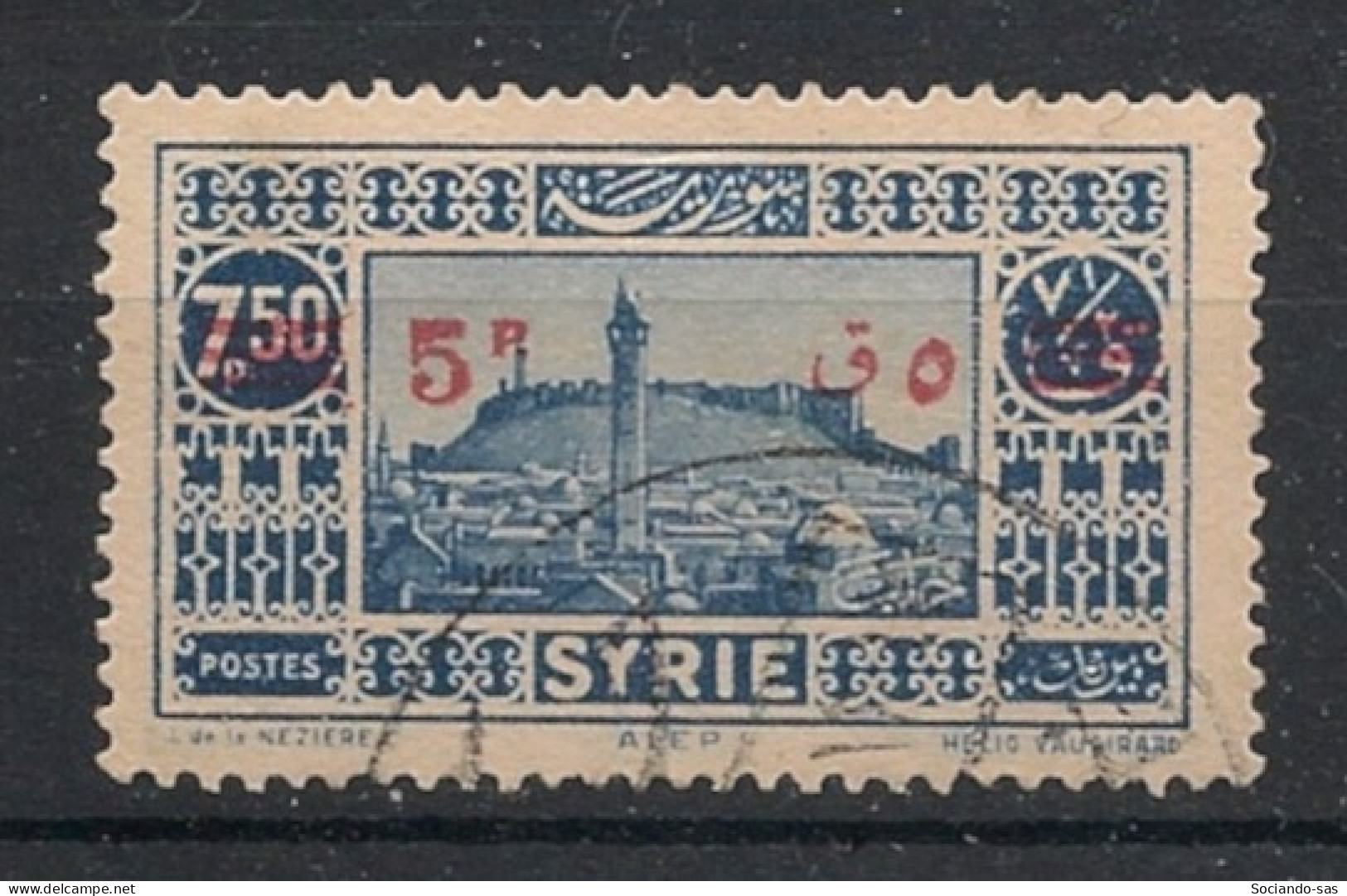 SYRIE - 1938 - N°YT. 244 - Alep 5pi Sur 7pi50 - Oblitéré / Used - Gebruikt