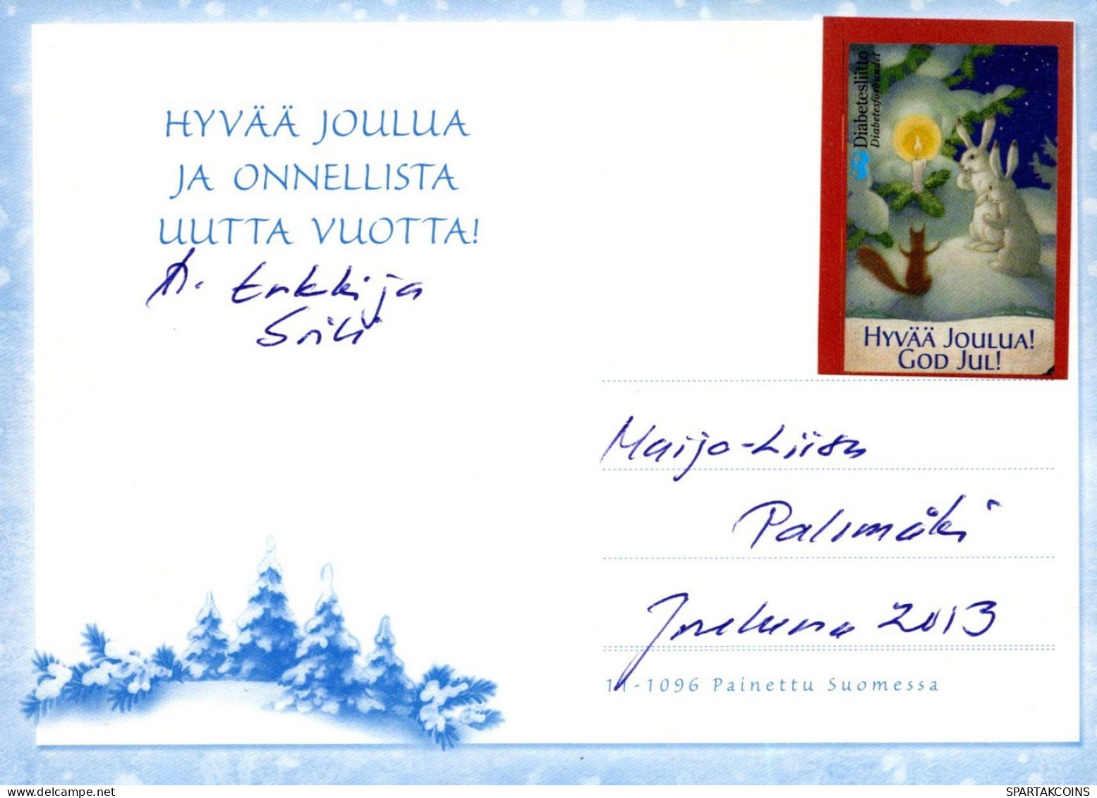 ÁNGEL NAVIDAD Vintage Tarjeta Postal CPSM #PAH402.ES - Anges