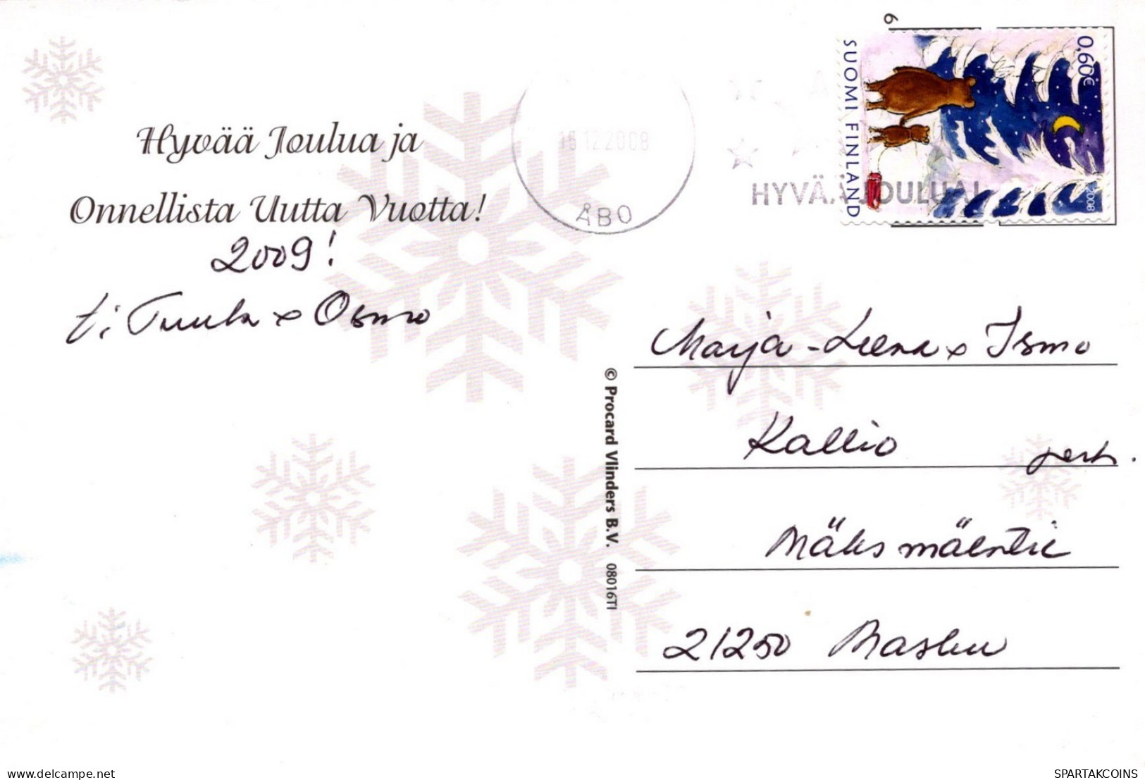 ÁNGEL NAVIDAD Vintage Tarjeta Postal CPSM #PAG893.ES - Anges