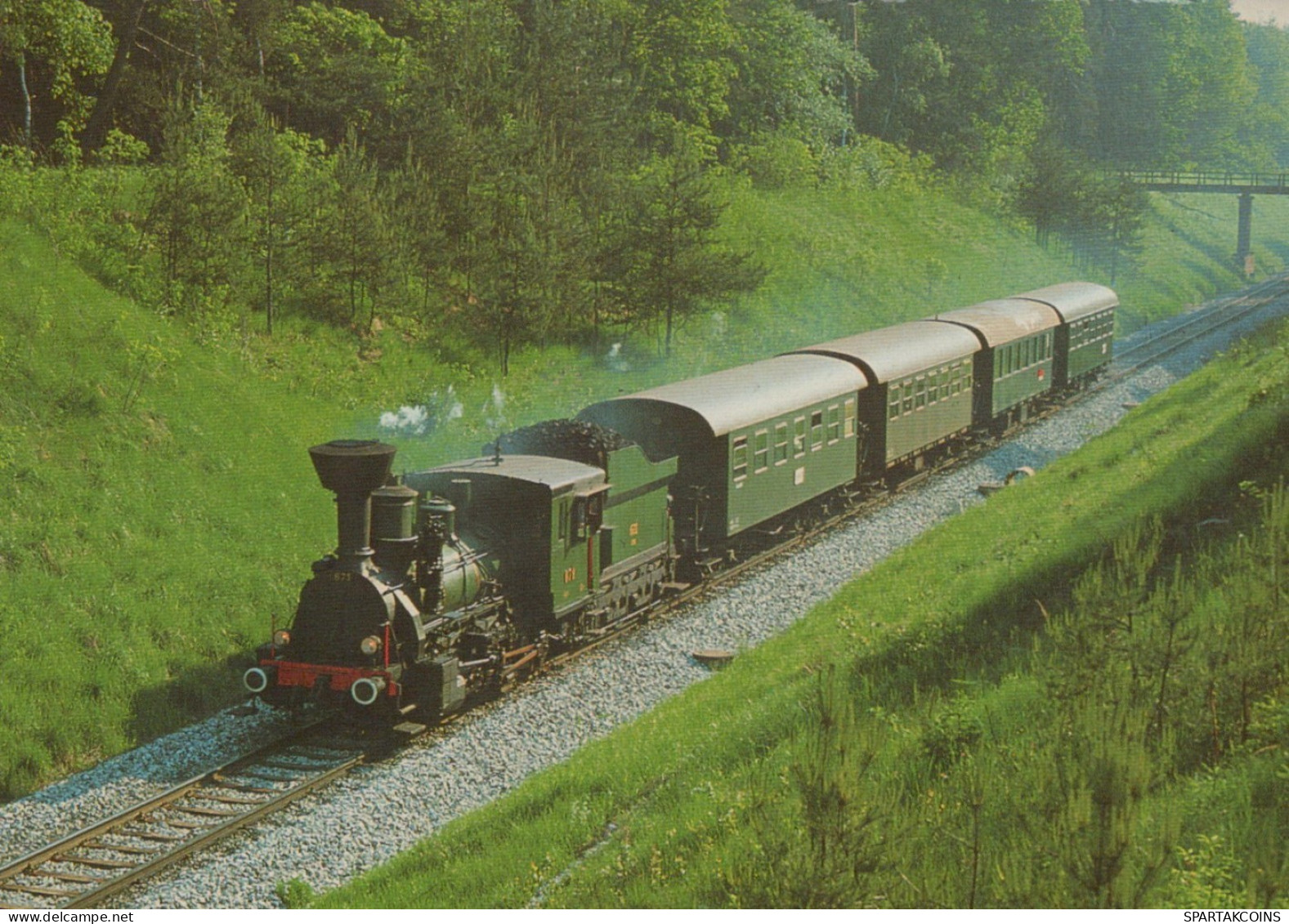 TREN TRANSPORTE Ferroviario Vintage Tarjeta Postal CPSM #PAA893.ES - Trains