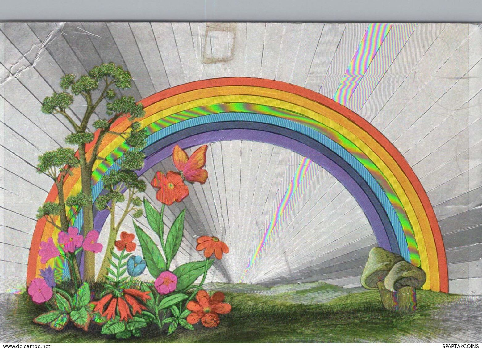 FIORI LENTICULAR 3D Vintage Cartolina CPSM #PAZ188.IT - Flowers