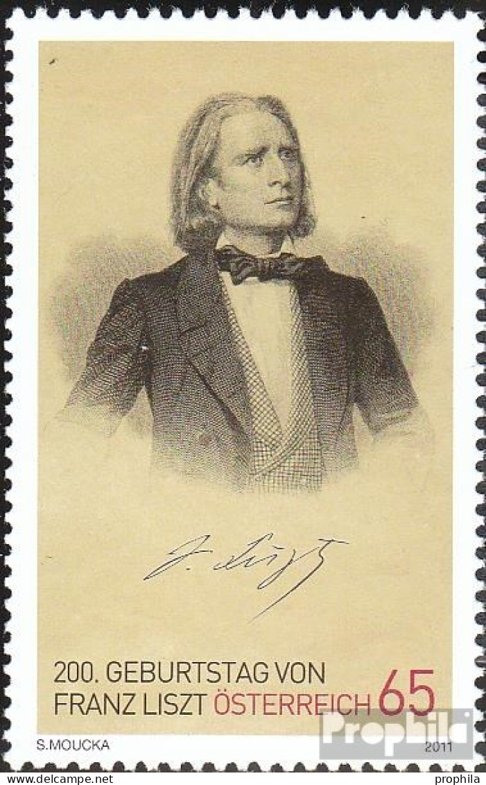 Österreich 2910 (kompl.Ausg.) Postfrisch 2011 Franz Liszt - Ungebraucht