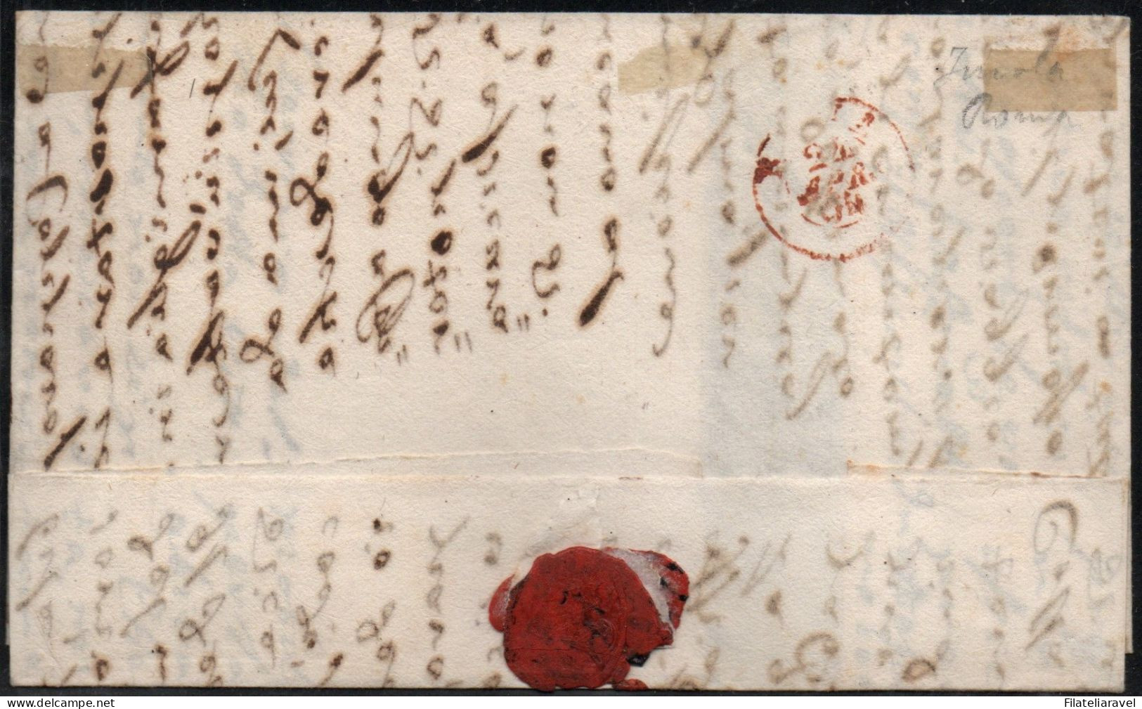 ASI - 1852 - STATO PONTIFICIO N. 2 Lettere , Con Una Coppia Del Francobollo Da 3 Bay Bistro .  Catalogo Sassone N. 4 - Etats Pontificaux