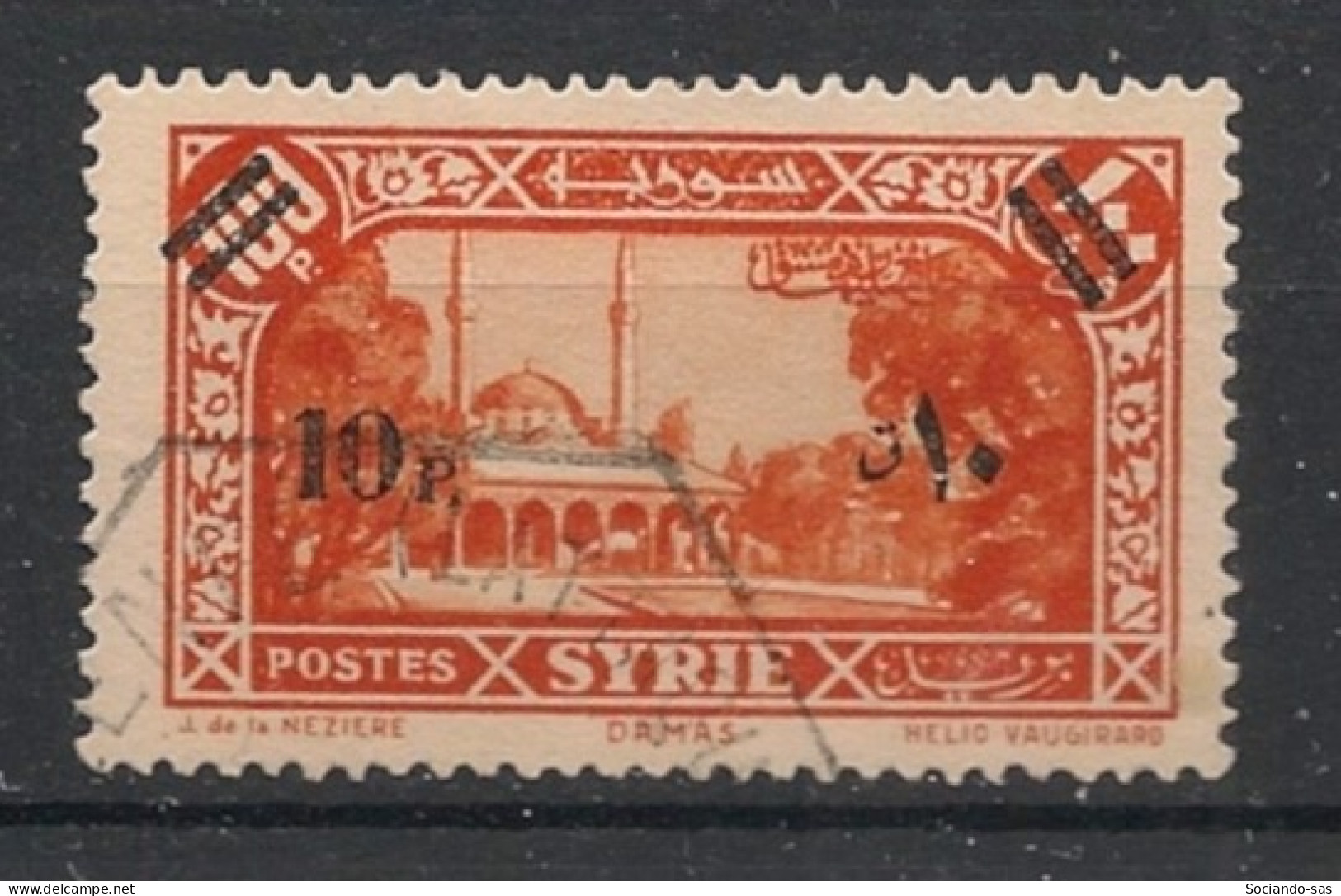 SYRIE - 1938 - N°YT. 246 - Damas 10pi Sur 100pi - Oblitéré / Used - Usados