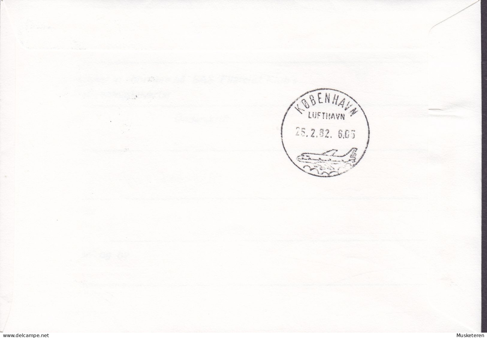 Japan 25th Anniversary 1957-1982 SAS Polar Route TOKYO - COPENHAGEN 1982 Cover Brief Little Mermaid Cachet - Posta Aerea