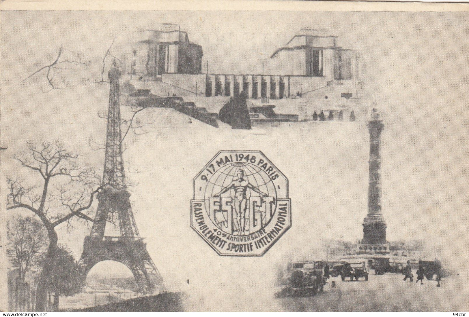 CPA ( SPORT  ) Rassemblement Sportir International 9-17 Mai 1948 Paris  (  B.bur Theme) - Otros & Sin Clasificación