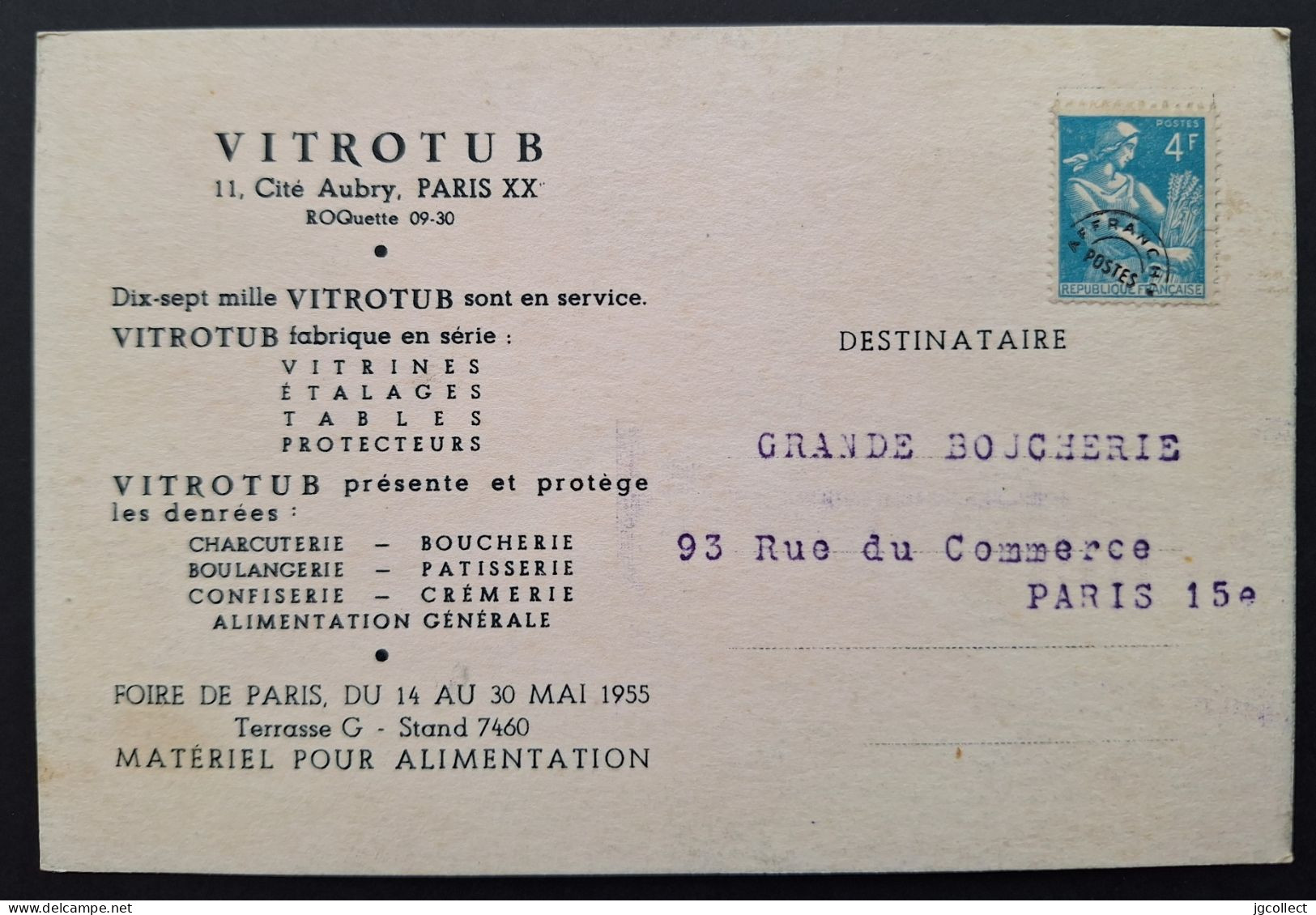 FR - Preo 106 - Carte VITROTUB " Tables Et Meubles" - 1953-1960