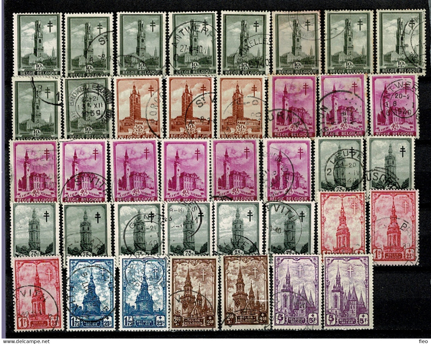 1939 519/526 ( Lot  39  Timbres ° ) : BELFORTEN - Used Stamps