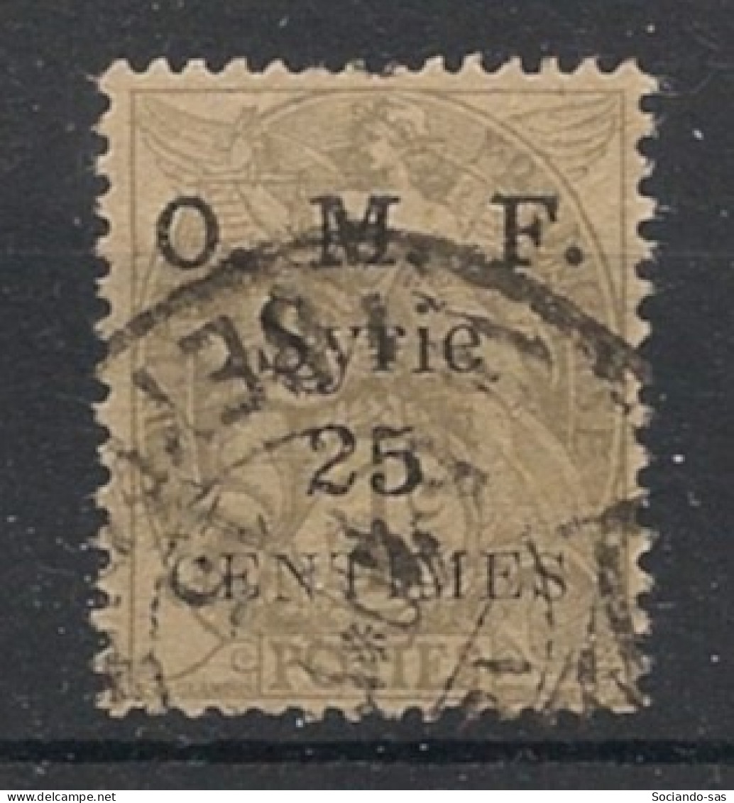 SYRIE - 1920 - N°YT. 31 - Type Blanc 25c Sur 1c Gris - Oblitéré / Used - Oblitérés