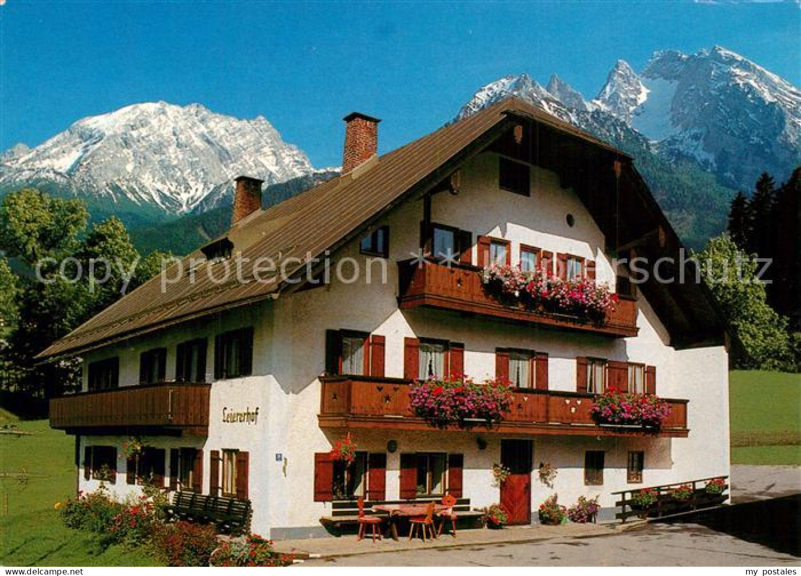 73612891 Ramsau Berchtesgaden Gaestehaus Leiererhof Mit Blick Zum Watzmann Und H - Berchtesgaden