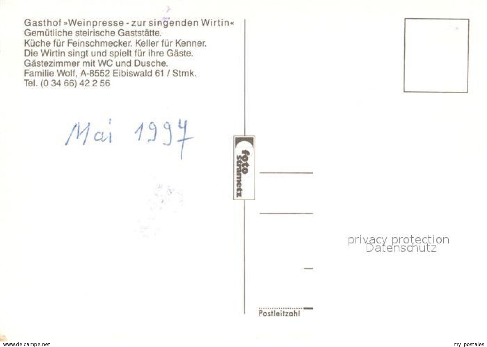 73612890 Eibiswald Steiermark Gasthof Weinpresse Zur Singenden Wirtin Blick Zur  - Sonstige & Ohne Zuordnung