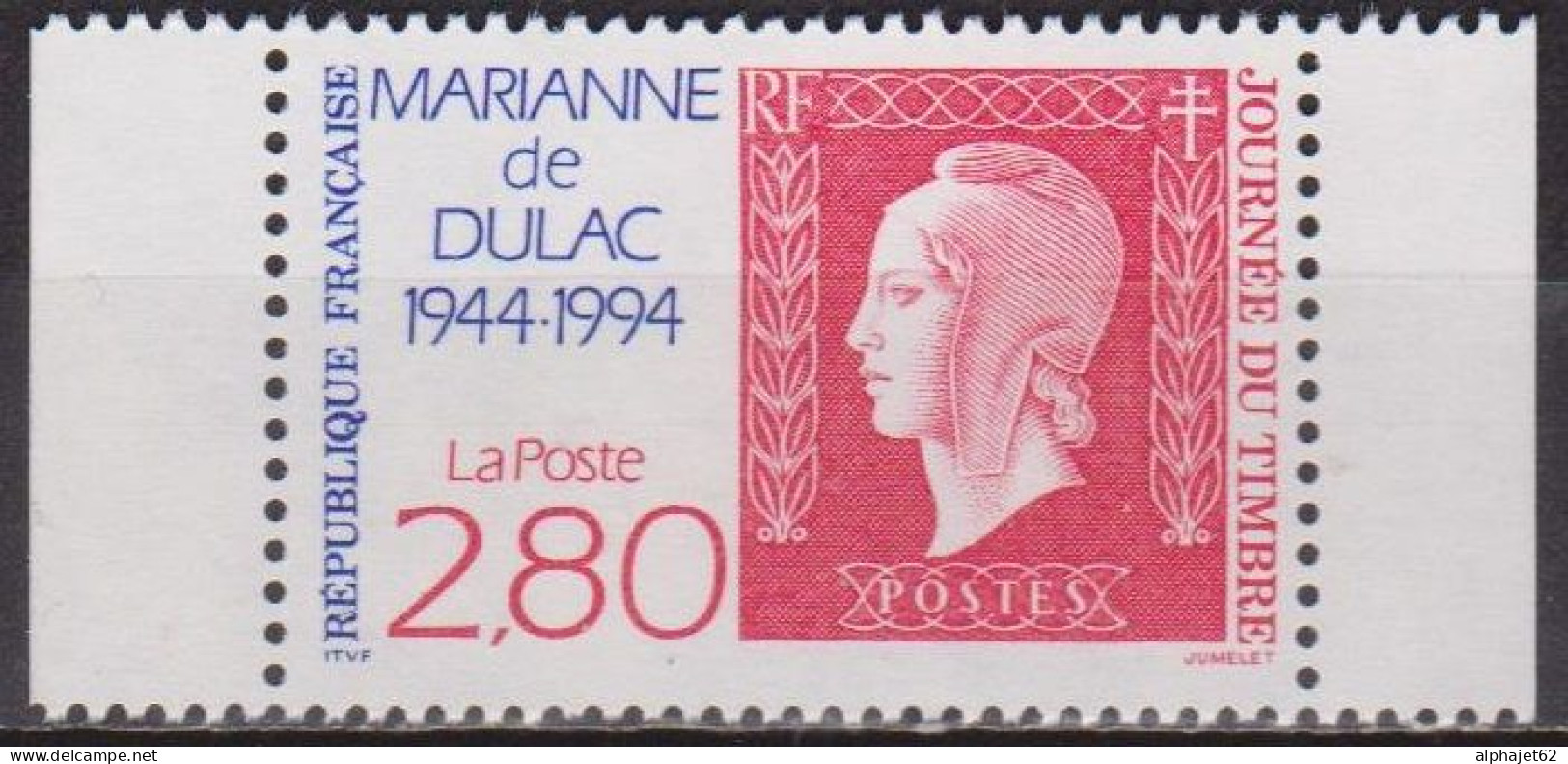 Marianne De Dulac - FRANCE - Cinquantenaire, Timbre De Carnet: N° 2863 A **  - 1994 - Unused Stamps