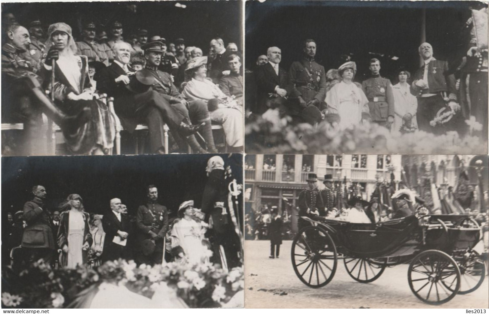 Postcard / ROYALTY / Belgium / Belgique / Roi Albert I / Koning Albert I /  La Reine Elisabeth, 4 CPA - Familles Royales