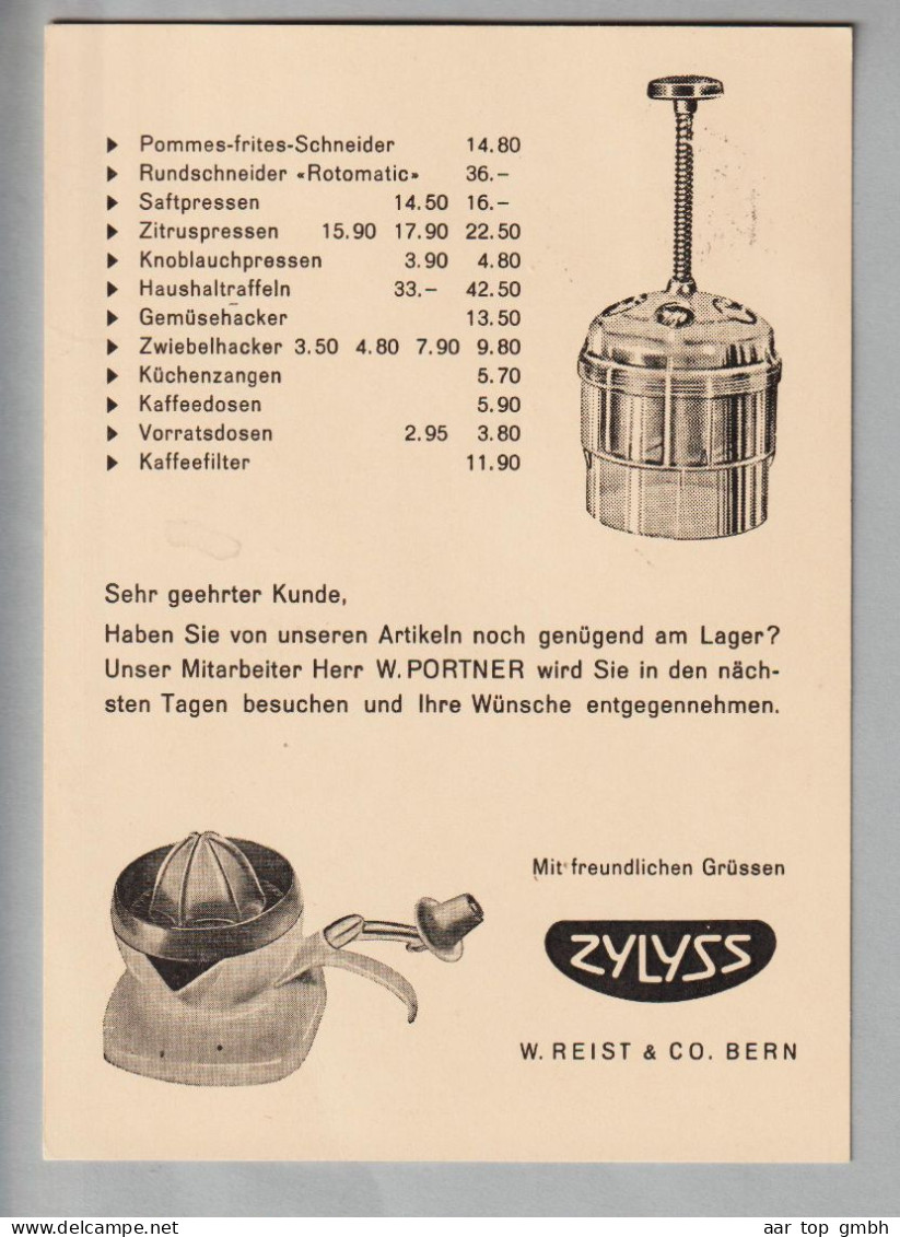 Schweiz 1963-03-03 Bern4 Illustrierte Besuchsanzeigekarte "Zylyss" Nach Baden - Brieven En Documenten