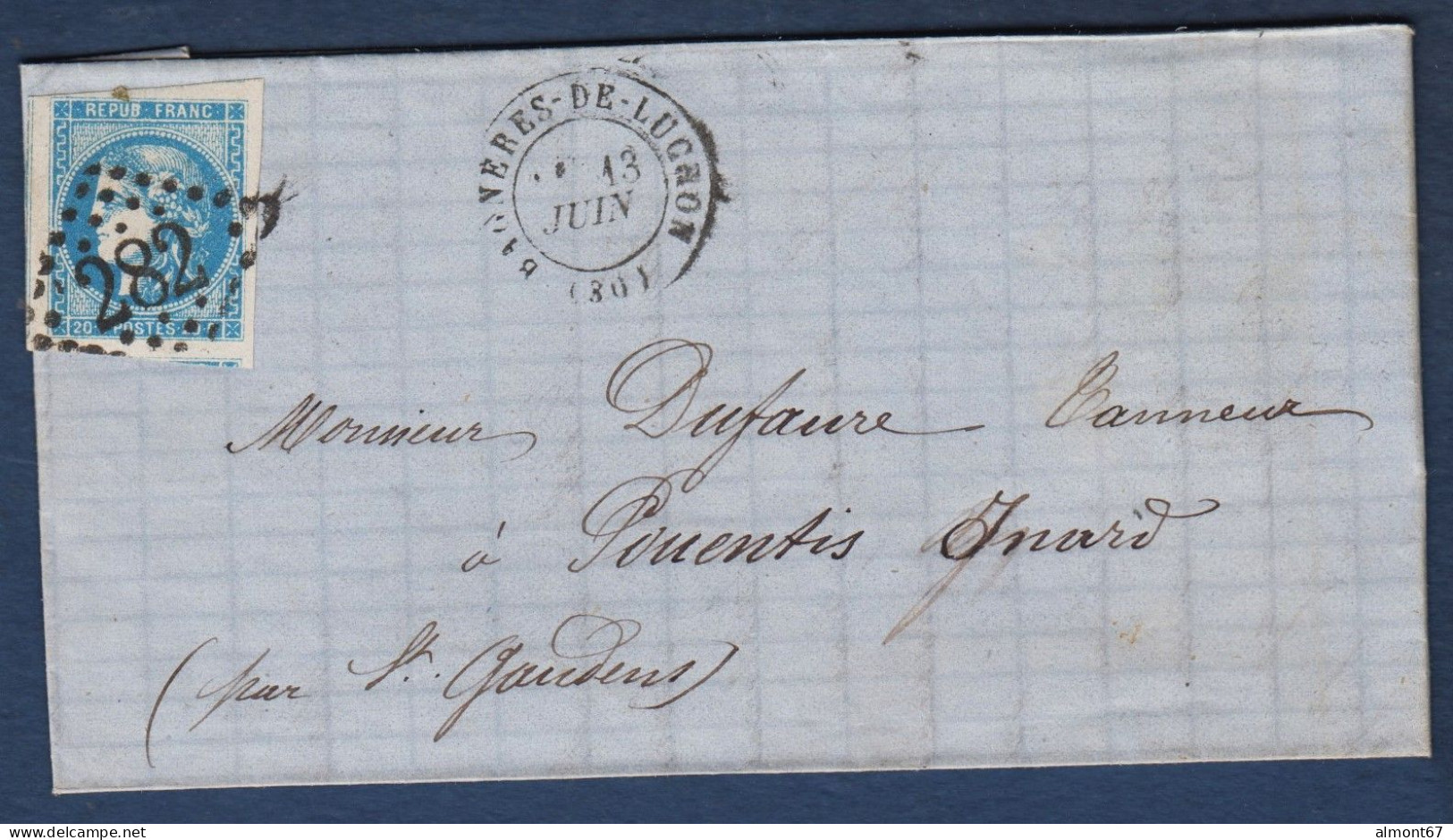 Haute Garonne -  TB Bordeaux N° 46B Obl. GC 282 Et Cachet 17  BAGNERES DE LUCHON - 1849-1876: Klassik