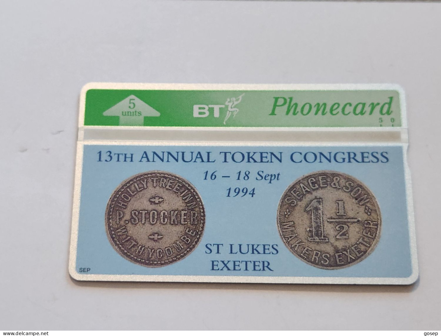 United Kingdom-(BTG-366)-13th Annual Token Congress-(323)(5units)(408F06766)(tirage-500)-price Cataloge--10.00£-mint - BT General Issues