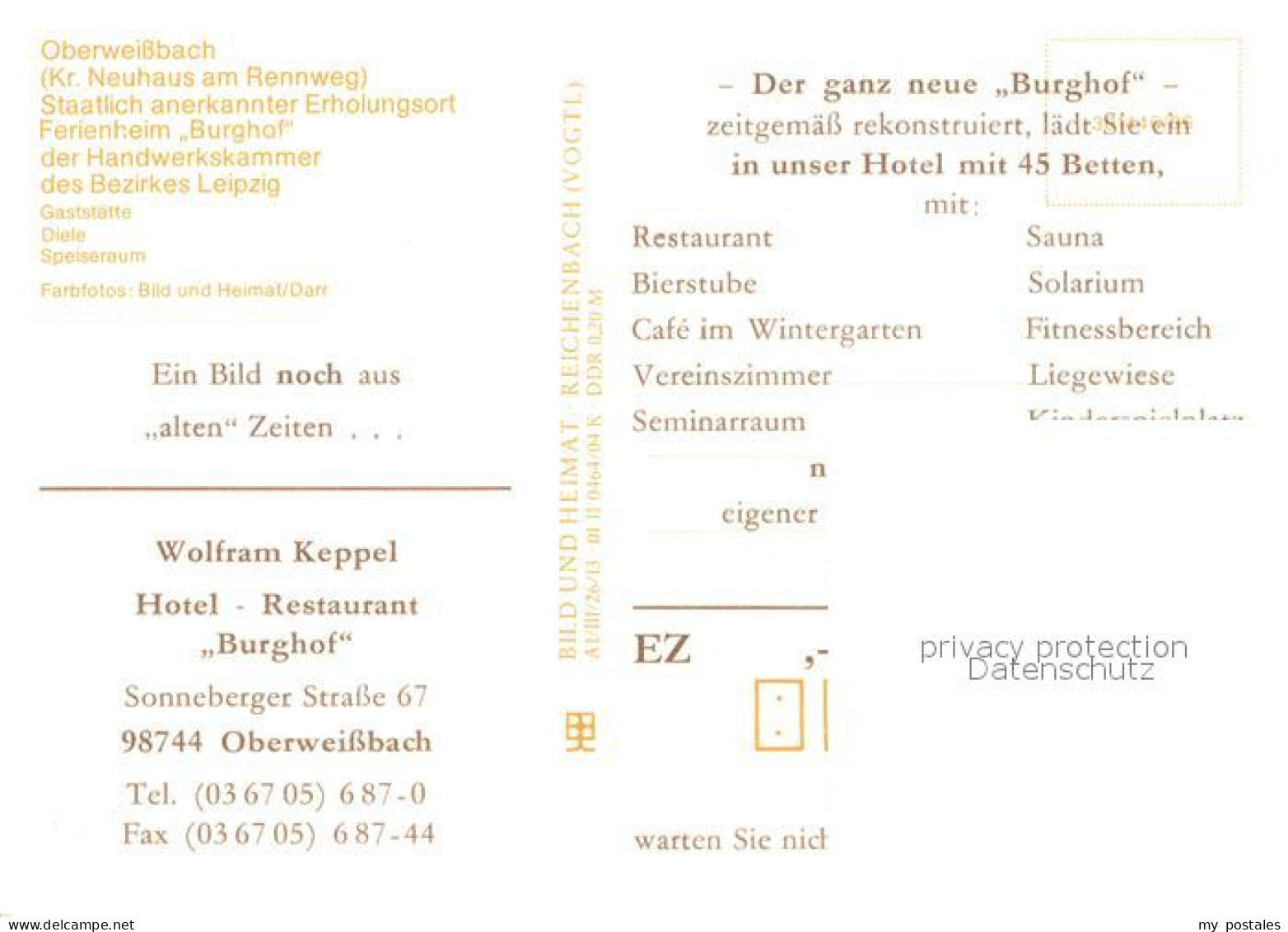 73612761 Oberweissbach Ferienheim Burghof Gaststaette Diele Speisesaal Oberweiss - Oberweissbach