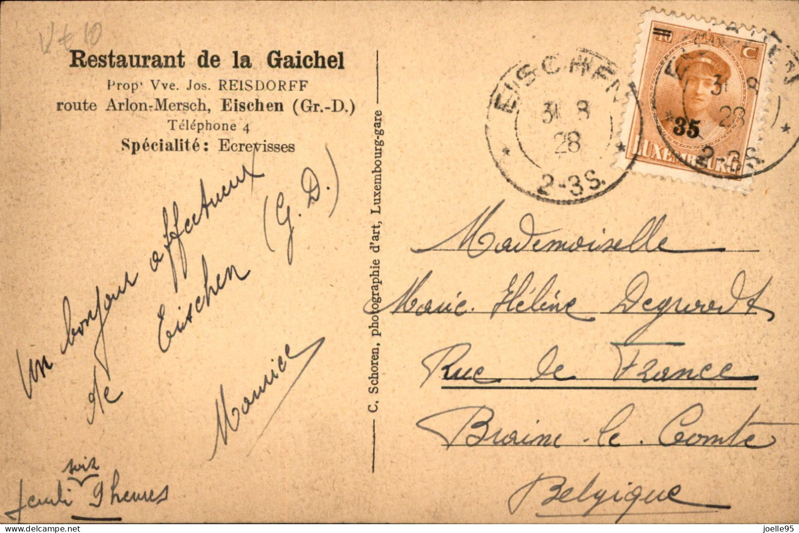 Luxemburg - Luxembourg - Eischen - 1928 - Autres & Non Classés