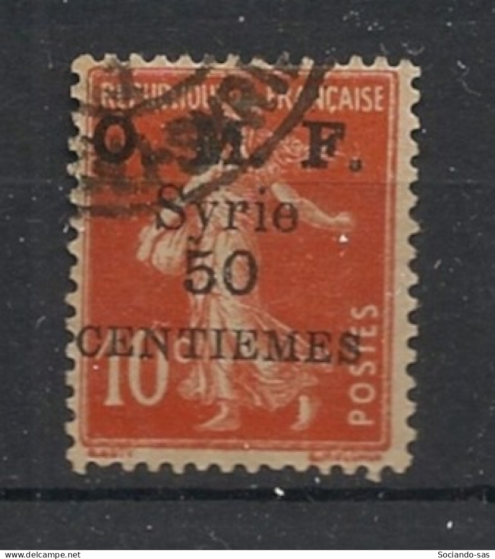 SYRIE - 1920-22 - N°YT. 58 - Type Semeuse 50c Sur 10c Rouge - Oblitéré / Used - Used Stamps