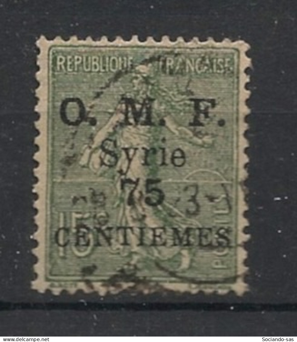 SYRIE - 1920-22 - N°YT. 59 - Type Semeuse 75c Sur 15c Vert-olive - Oblitéré / Used - Usados