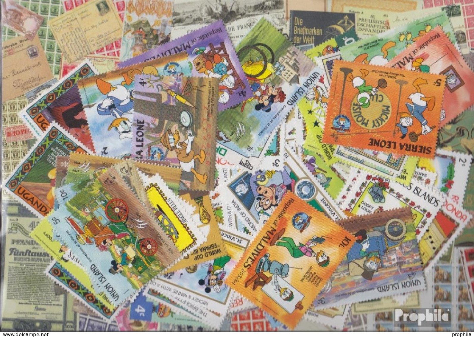 Motive Briefmarken-50 Verschiedene Walt Disney Marken - Disney