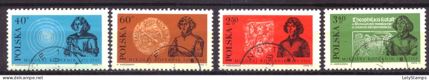 Polen / Poland / Polska 2182 T/m 2185 Used Copernicus (1972) - Used Stamps