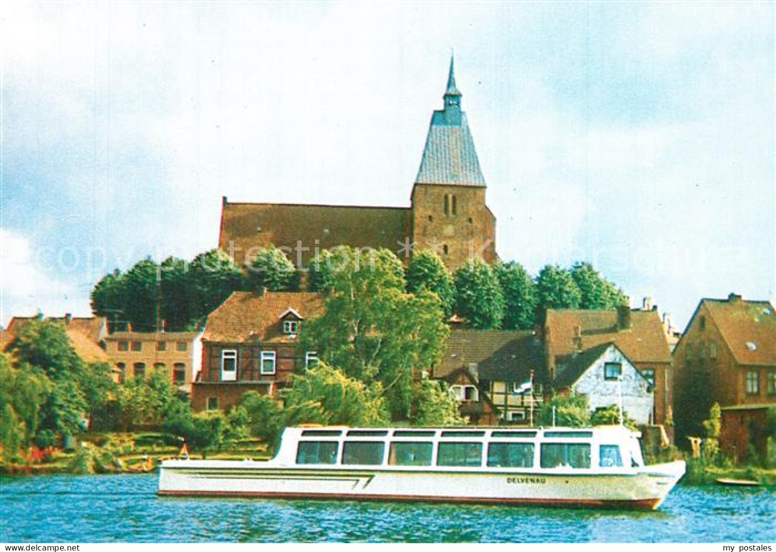 73611523 Moelln Lauenburg Fahrgastschiff Kirche Moelln Lauenburg - Moelln