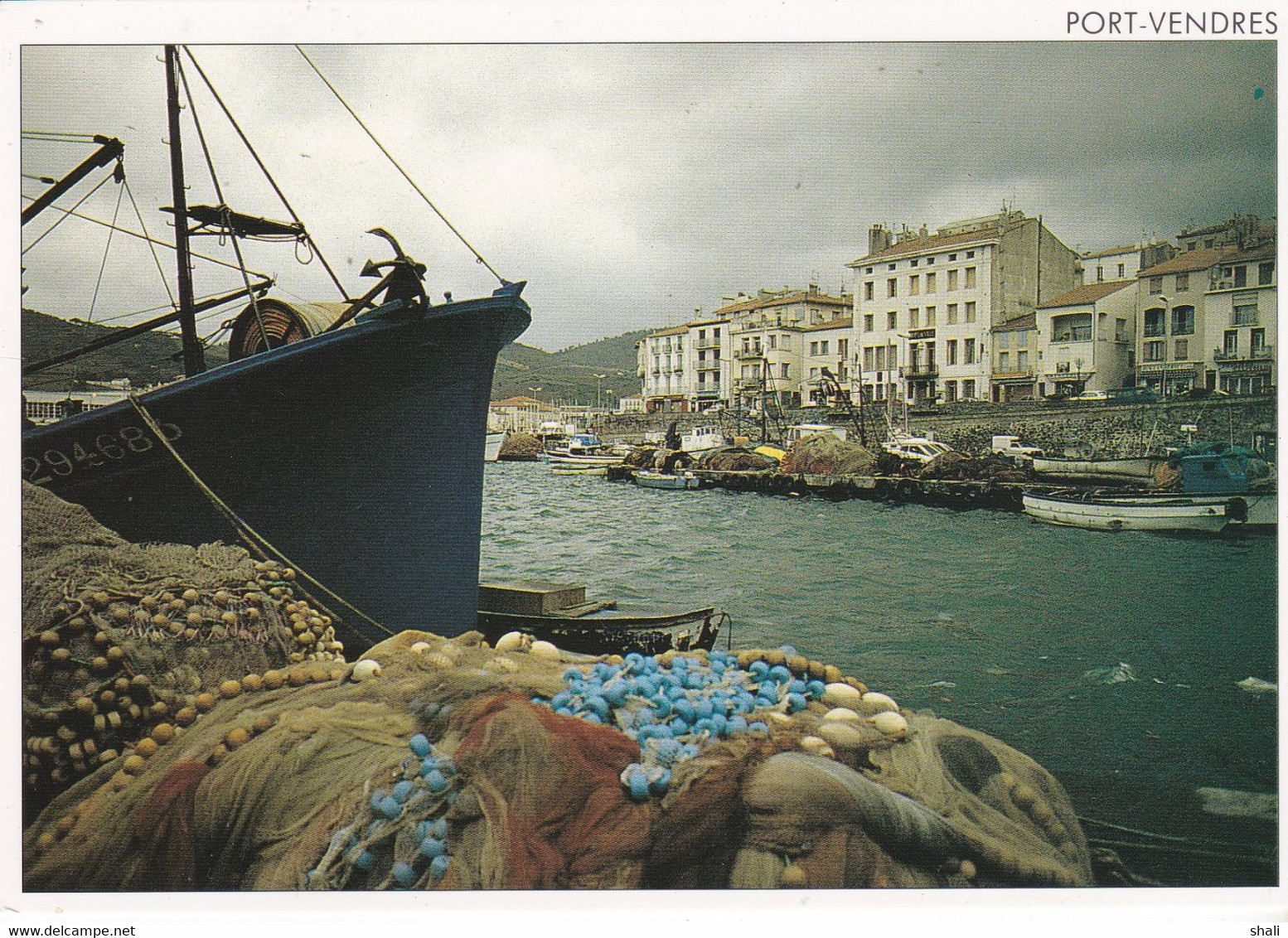 CPSM PORT VENDRES UN JOUR DE TEMPETE SUR LE PORT CATALAN - Port Vendres