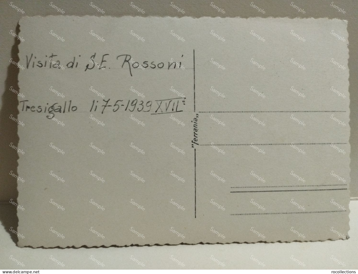 Italia TRESIGALLO (Tresignana) 1939. Cantieri CELNA. Visita Di S.E. Rossoni - Ferrara