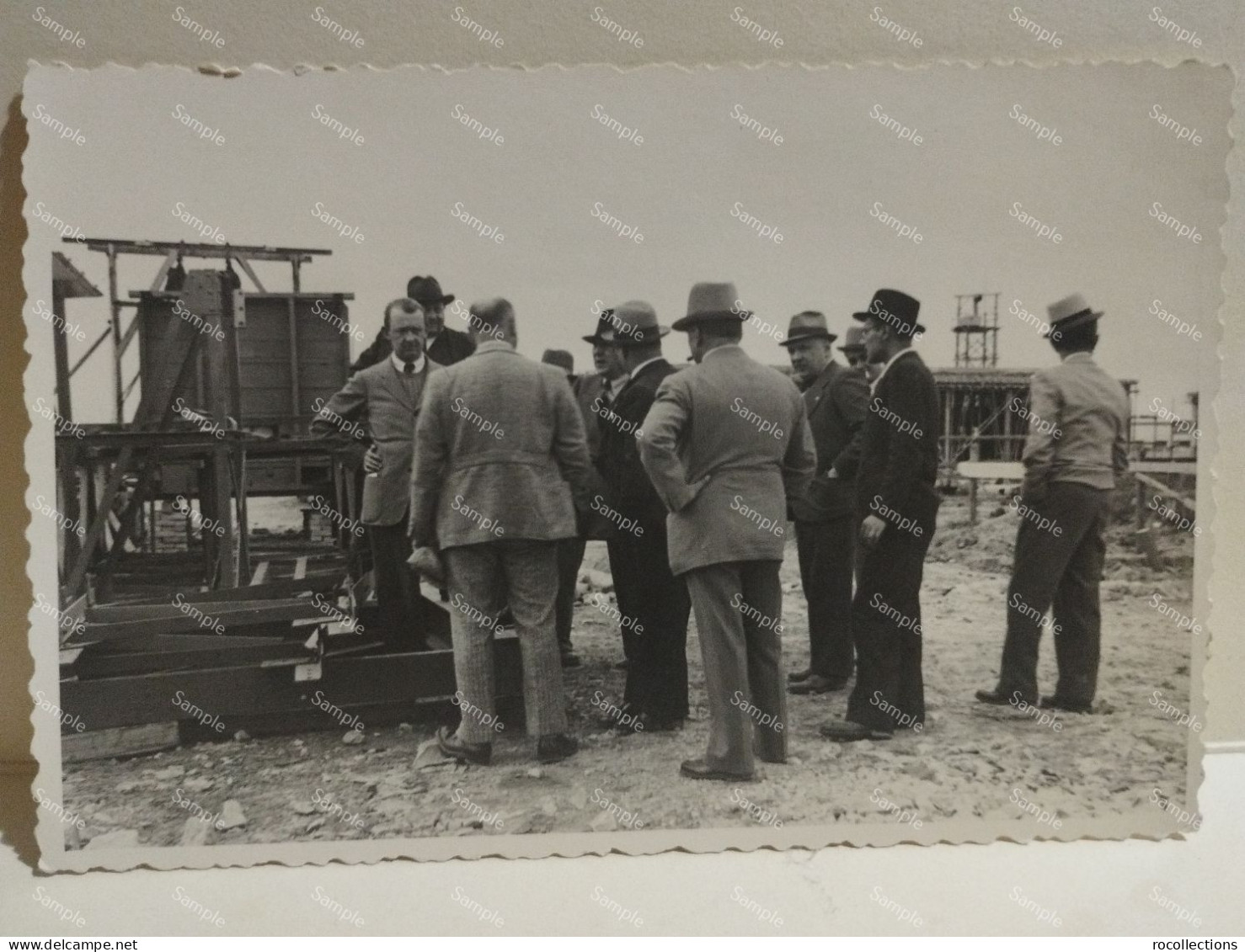 Italia TRESIGALLO (Tresignana) 1939. Cantieri CELNA. Visita Di S.E. Rossoni - Ferrara