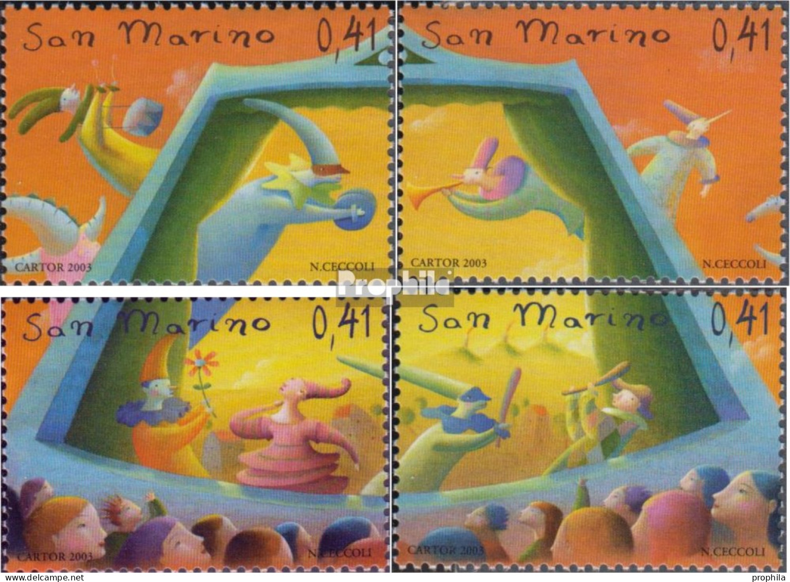 San Marino 2105-2108 (kompl.Ausg.) Postfrisch 2003 Puppenspiel - Neufs