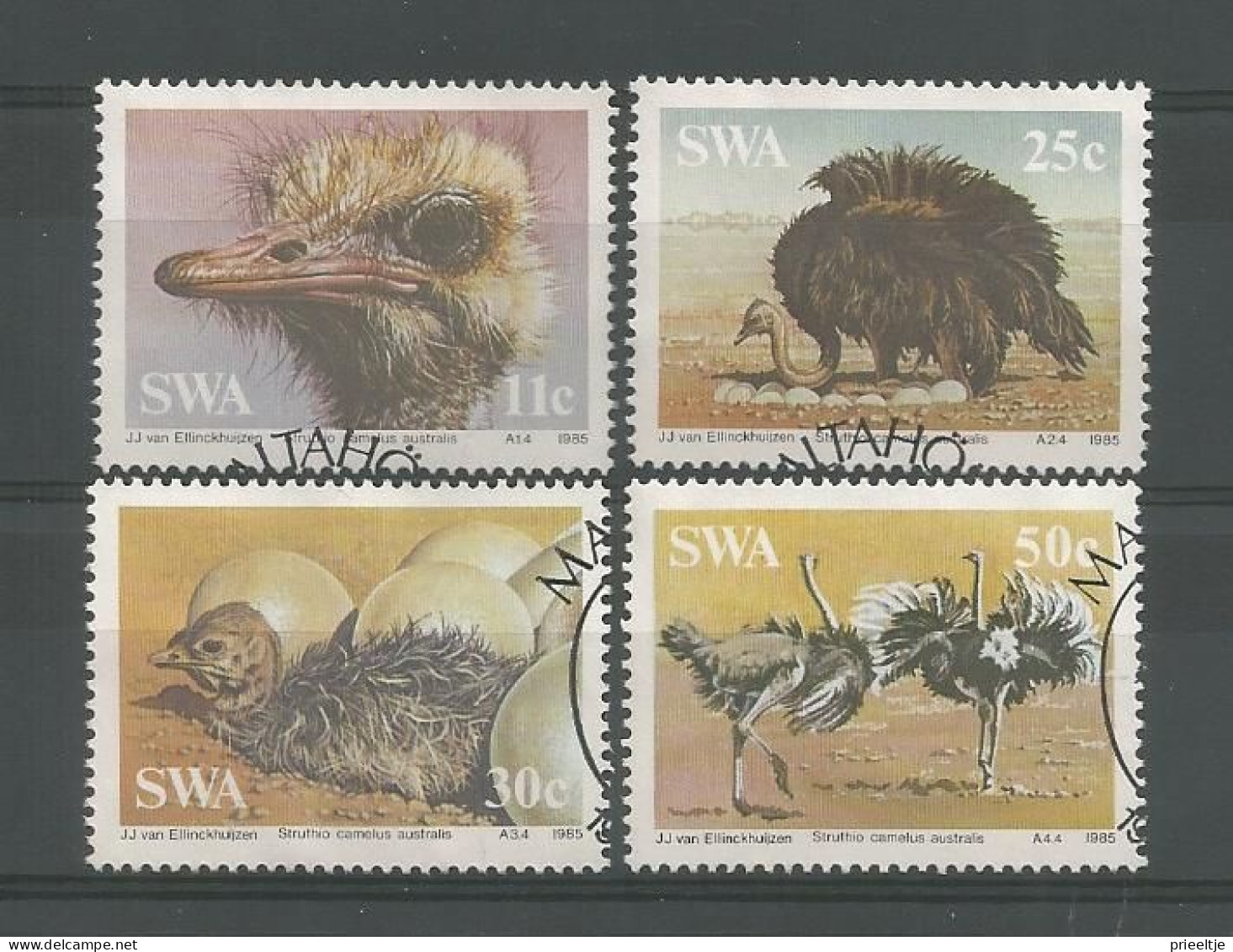 SWA 1985 Ostrich Y.T. 523/526 (0) - Zuidwest-Afrika (1923-1990)