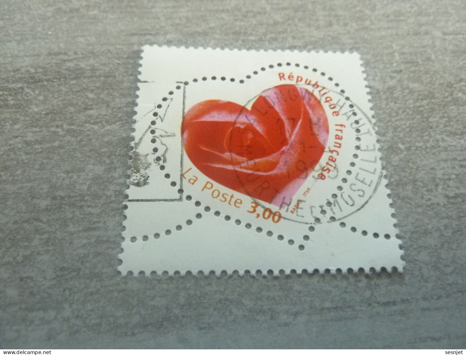 Coeur - Saint-Valentin - Rose Dans Un Coeur - 3f. - Yt 3219 - Multicolore - Oblitéré - Année 1999 - - Used Stamps
