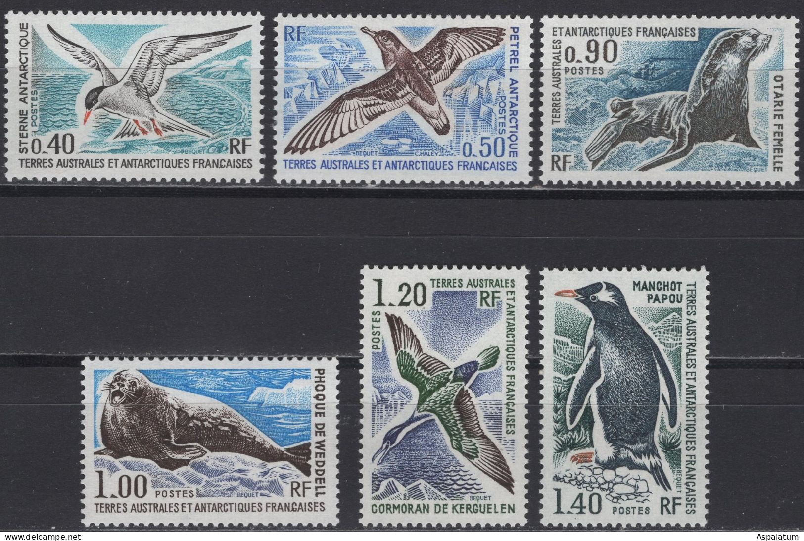 T.A.A.F / F.S.A.T - Definitives - Set Of 6 - Fauna - Mi 103~108 - 1976 - MNH - Unused Stamps