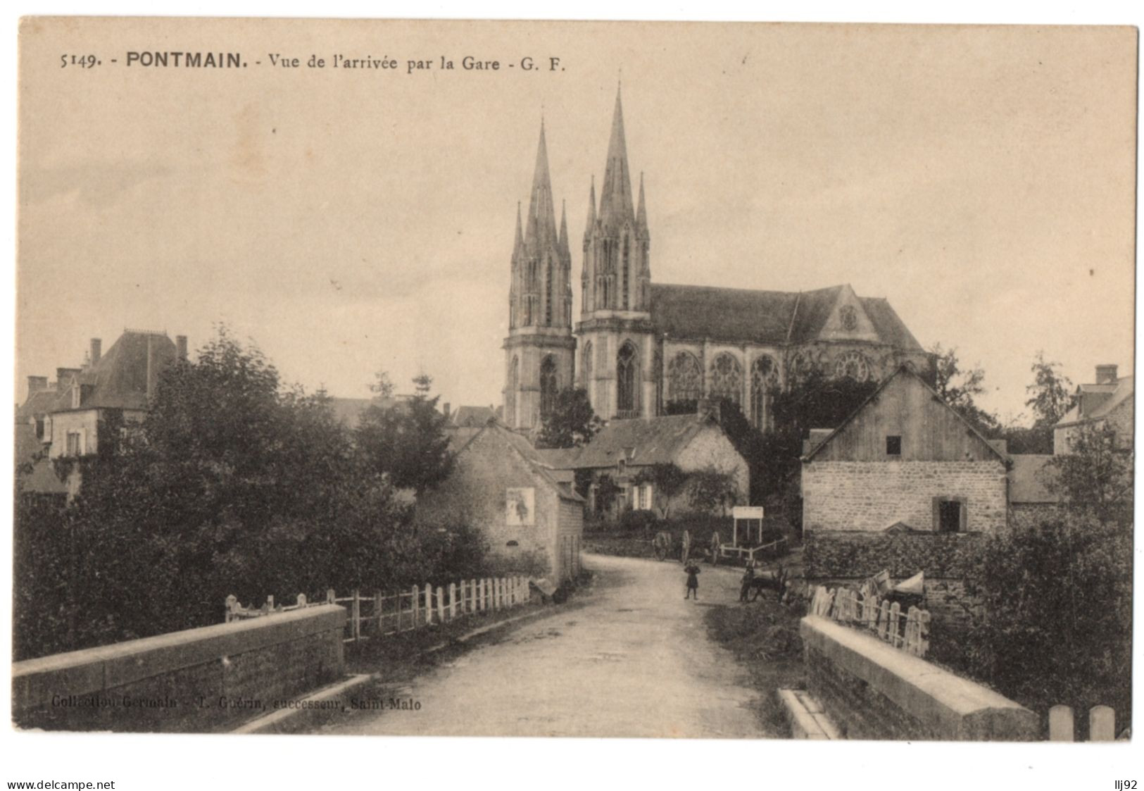 CPA 53 - PONTMAIN (Mayenne) - 5149. Vue De L'Arrivée Par La Gare - G. F.  - Pontmain