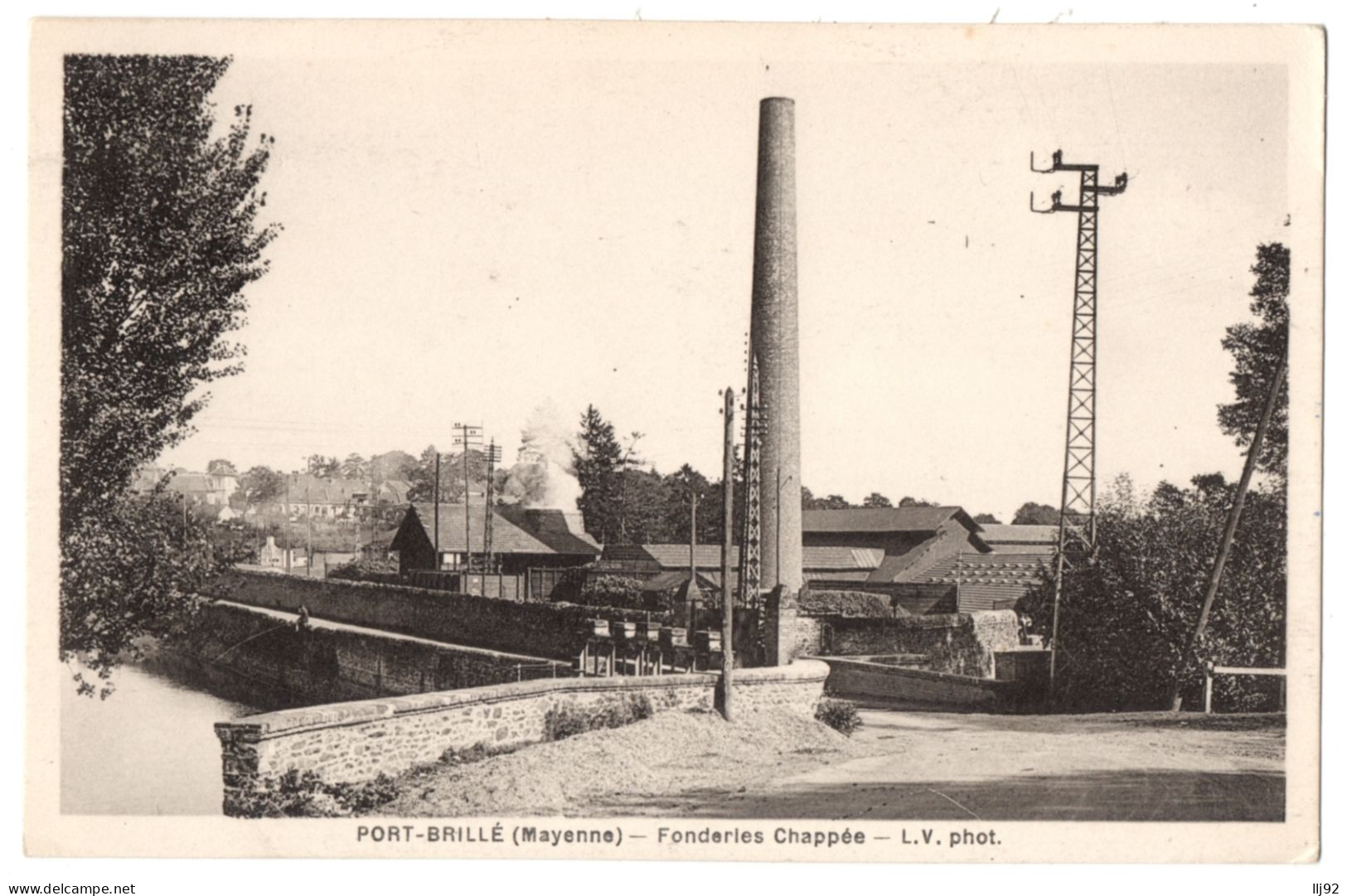 CPA 53 - PORT-BRILLET (Mayenne) - Port-Brillé. Fonderies Chappée - L.V. Phot - Mauirice Chrétien - Sonstige & Ohne Zuordnung