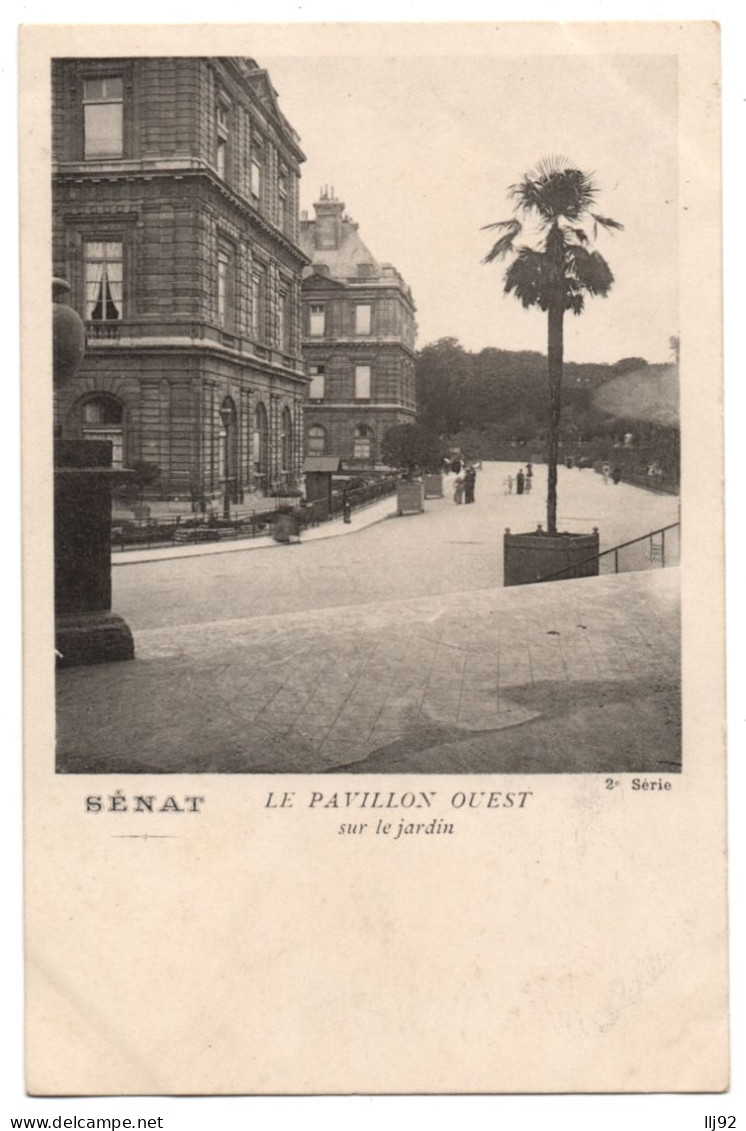 CPA 75 - PARIS - SENAT. Le Pavillon Ouest Sur Le Jardin- 2e Série - Otros Monumentos